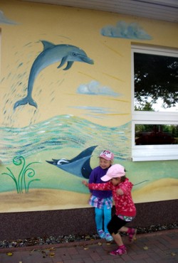Fassadenmalerei: Delphin