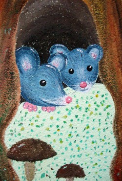 Fassadenmalerei: Waldm&auml;use