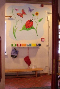 Wandmalerei: Marienk&auml;fer und Schmetterlinge, Kita Marienk&auml;fer