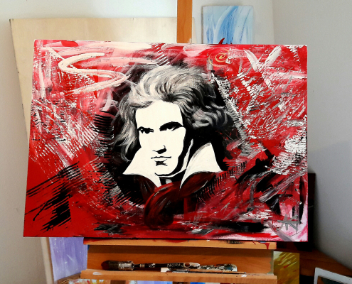 Anne Kraatz - Lebendige Gestaltung - Malerei auf Leinwand Beethoven