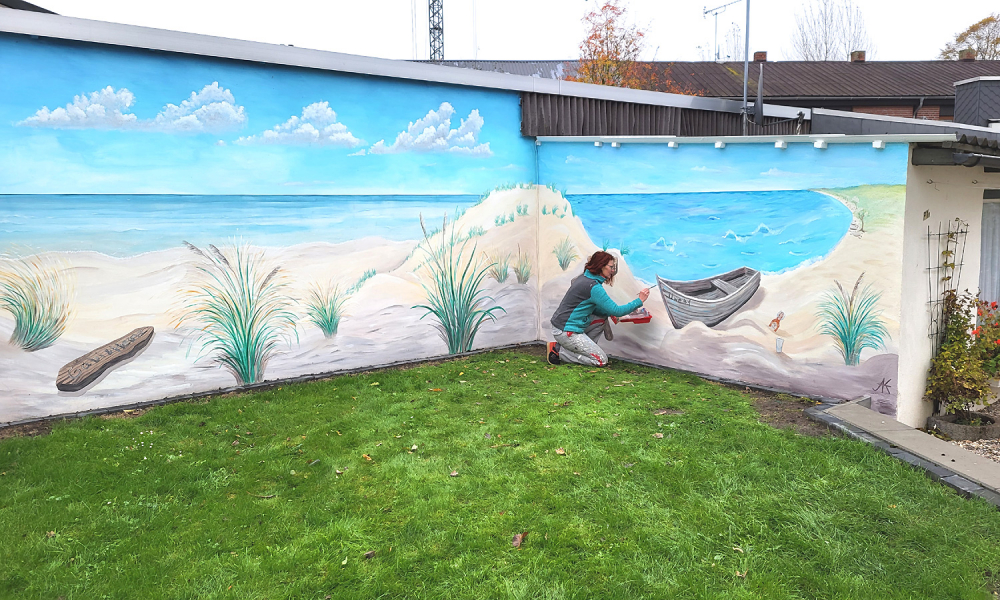 Anne Kraatz - Lebendige Gestaltung - Wandmalerei Fassadenmalerei-Ferienwohnung 02