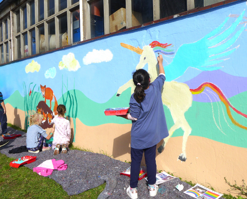 Anne Kraatz - Lebendige Gestaltung - Wandmalerei Gruppenprojekte 07