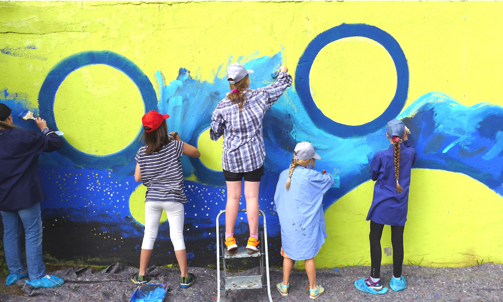 Anne Kraatz - Lebendige Gestaltung - Workshops Wandmalerei Gruppenprojekte 15